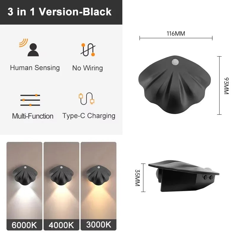 LED Motion Sensor Light – Wireless Rechargeable Night Light for Closets & Cabinets