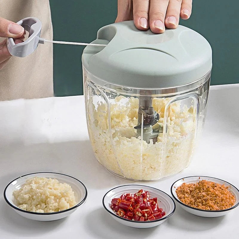 Mini 3-in-1 Vegetable Chopper – Portable Garlic & Onion Food Cutter