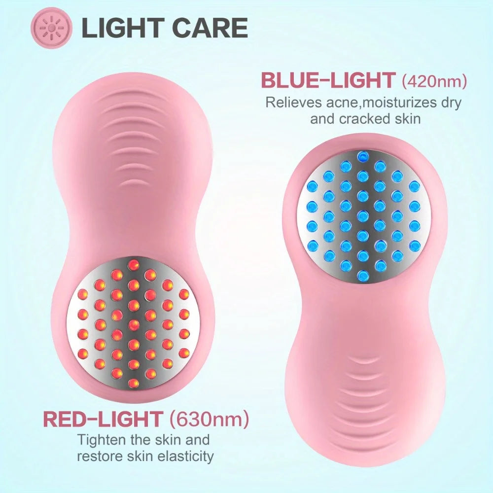 Electric Vibrating Cleansing Brush, Silicone And Plastic, Odorless, Multi-purpose Body Massager And Cleanser