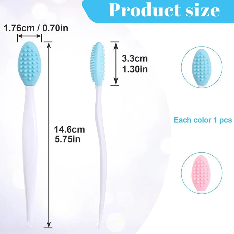 Pore Cleansing Brush - Silicone Bristles, for Nose, Chin, Forehead, Gentle Exfoliation, Waterproof, Easy Clean