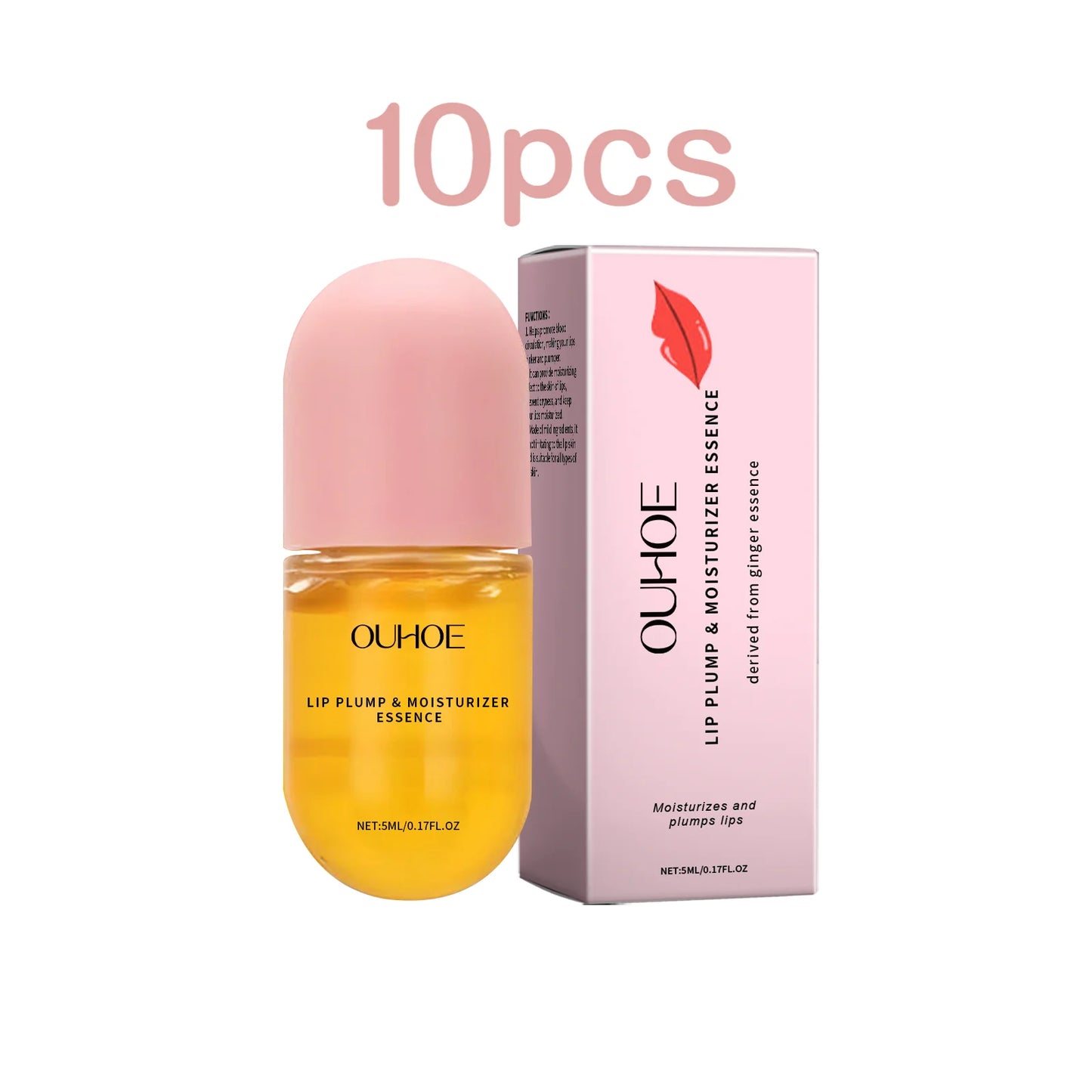 Ouhoe 5ml Long Lasting Lip Plumper Oil Instant Volumising Reduce Melanin Dead Skin Repair Dry Brightening Lip Color Lipgloss Oil