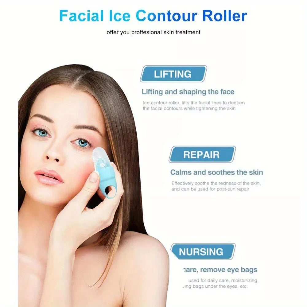 Massager Ice Cube Mold Facial Silicone Contour Roller Face Skin Eye Care Lifting