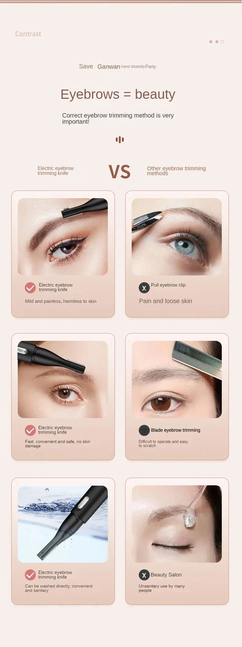 Electric Eyebrow Trimmer Automatic Womens Eye Brow Shaper Razor Face Hair Remover Women Eyebrow Shavers Pencil Pocketknife