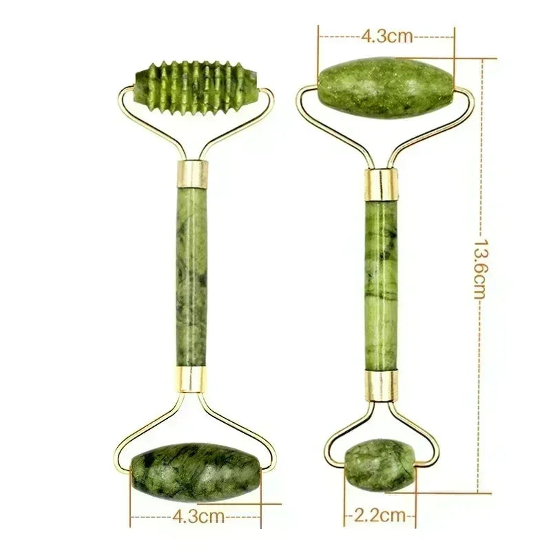 Natural Jade Roller Face Gua Sha, Natural Stone, Body Neck Massager, Acupoint, Eye Care Spa Massage Tools Massage Visage Lifting