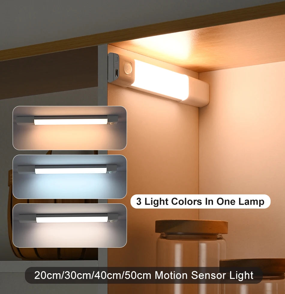 LED Motion Sensor Light – Wireless Rechargeable Night Light for Closets & Cabinets