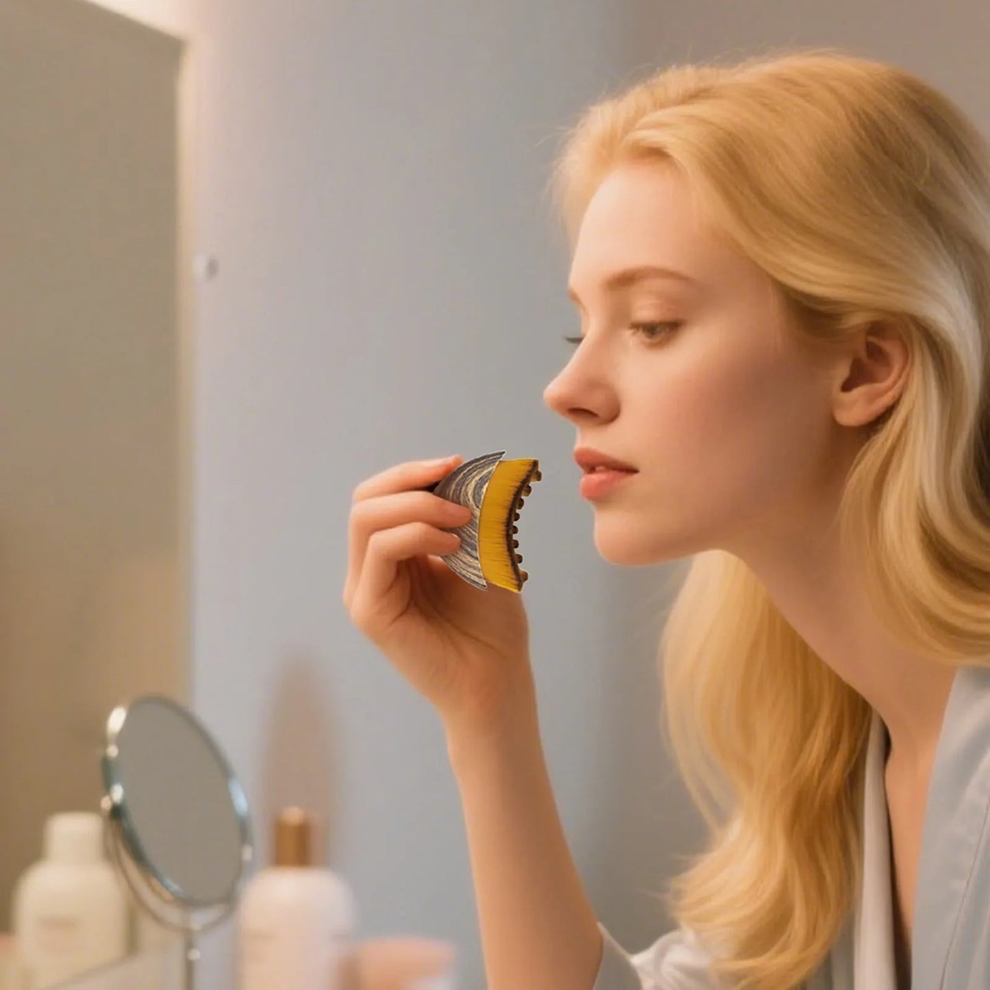 Portable Lymphatic Contour Face Brush Multi-function Chin Reduce Puffiness Lymphatic Drainage Face Brushs Facial Sculpting Tool