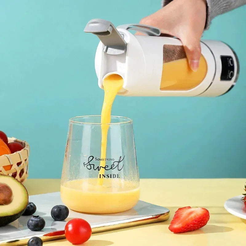 Portable Electric Blender & Juicer – 450ml, USB Rechargeable, 8-Blade Power
