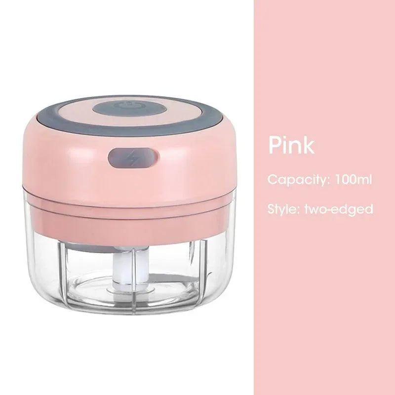 Electric Mini Garlic Chopper,100/250ML Food Chopper Garlic Mincer USB Garlic Chopper,Chili Chopper,Portable Small Food Processor