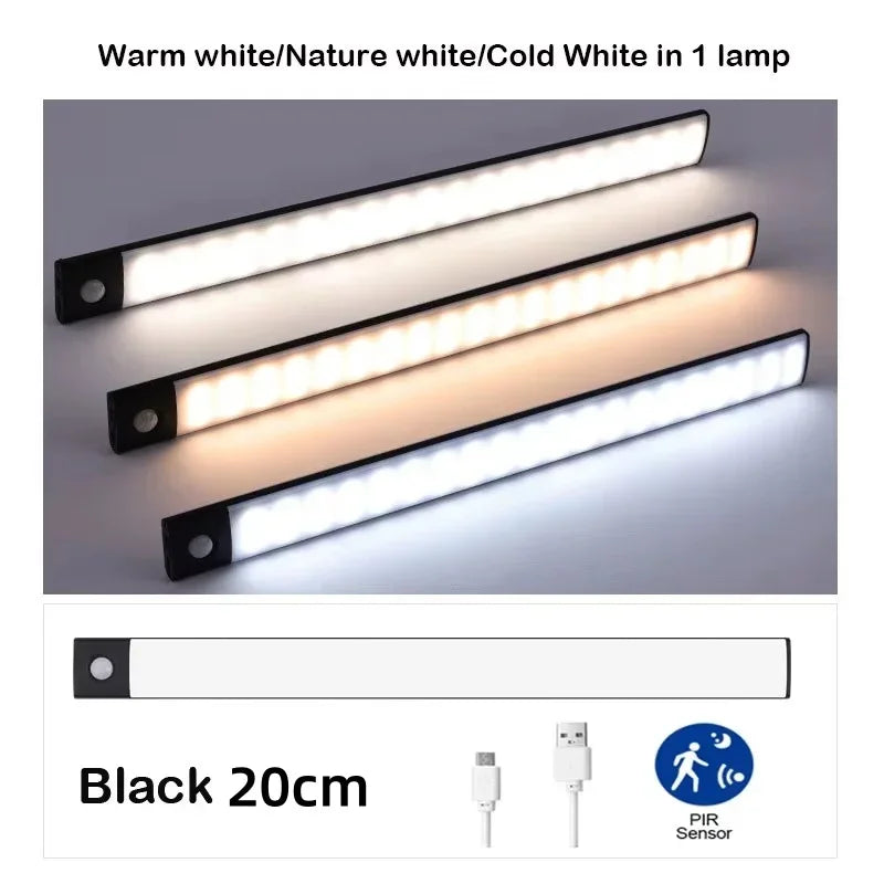 LED Motion Sensor Light – Wireless Rechargeable Night Light for Closets & Cabinets