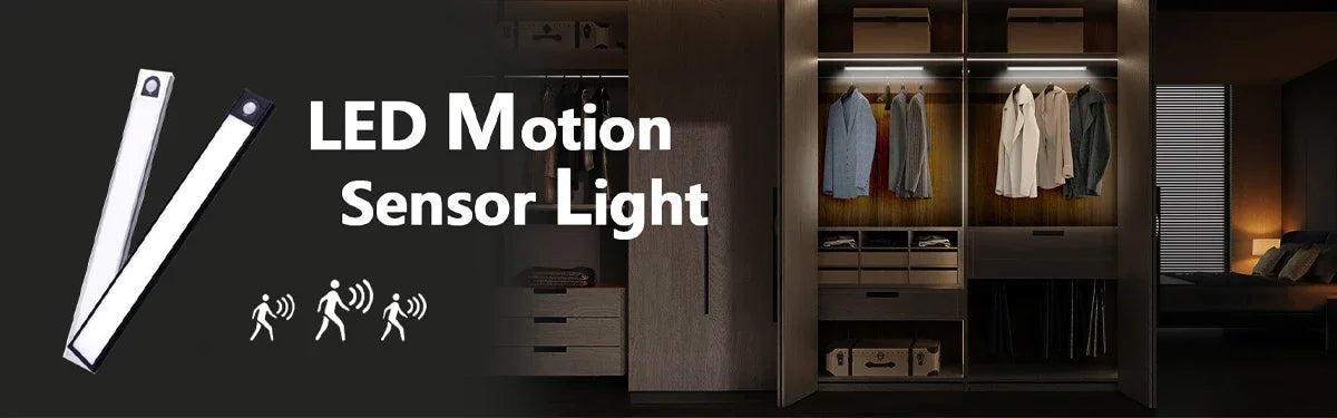 LED Motion Sensor Light – Wireless Rechargeable Night Light for Closets & Cabinets