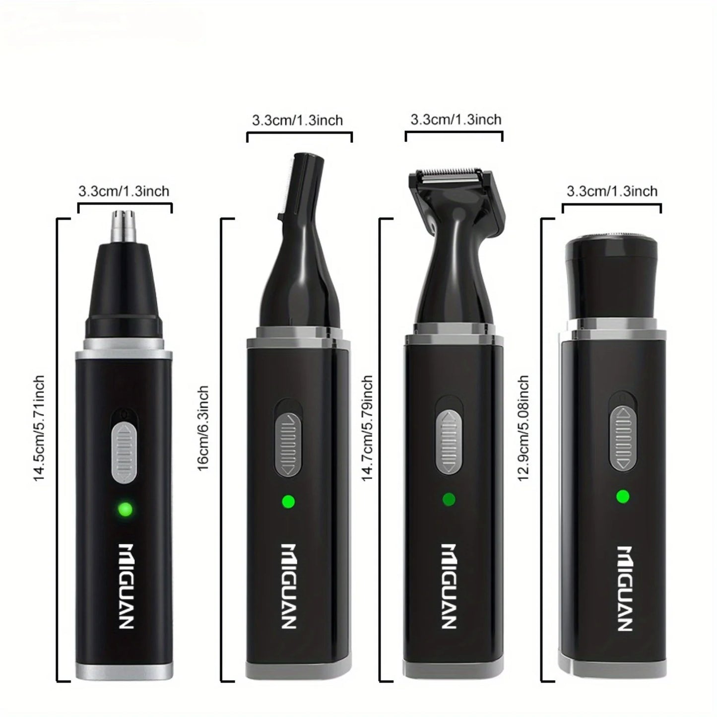 4-in-1 Rechargeable Trimmer: Trims nose/ear/eyebrow hair, no pulling/snagging, easy to clean – a thoughtful men’s gift