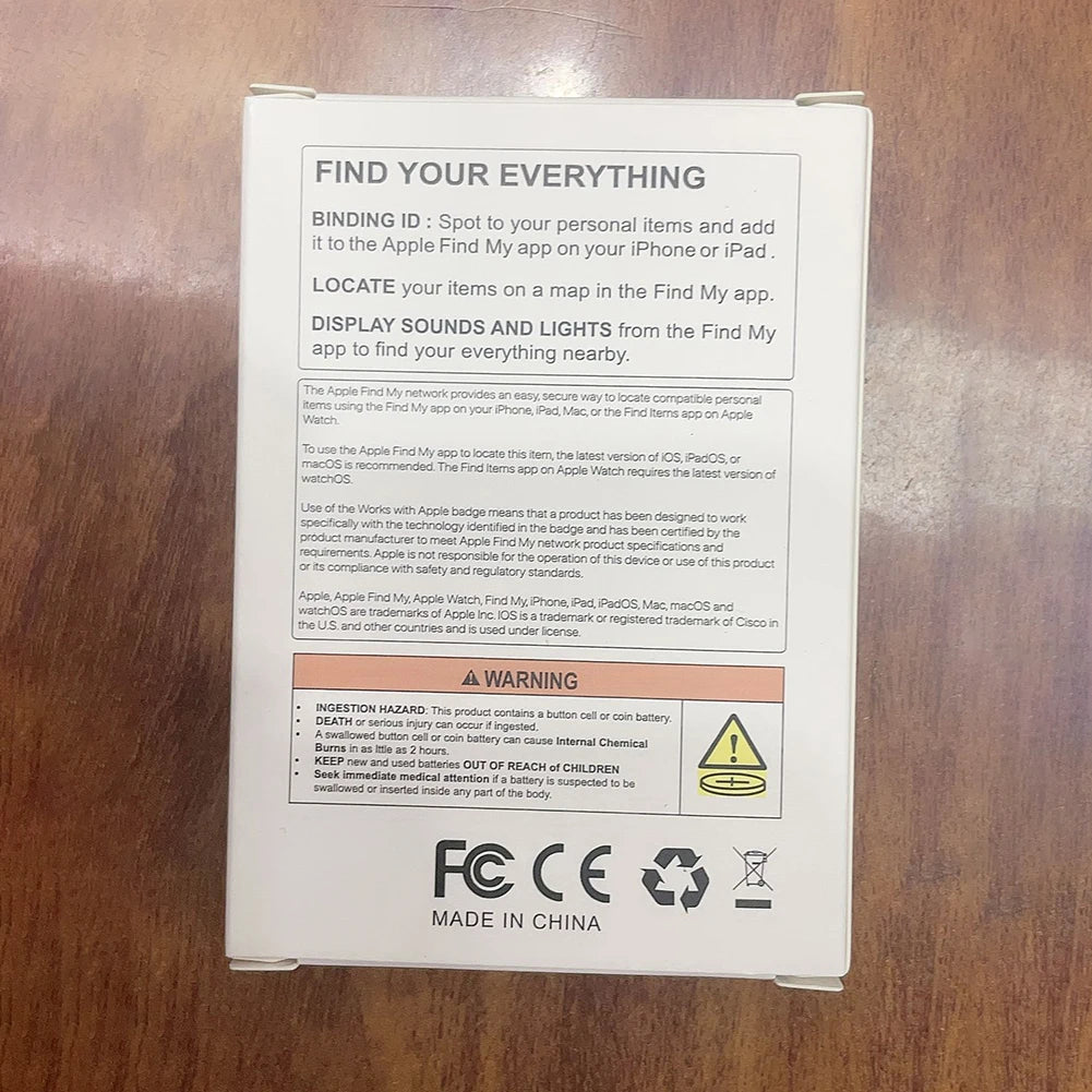 Mini Tracking Device Bluetooth-Compatible Work With Apple Find My GPS Lost Tracker Smart Tag Pet Key Child Finder for IOS System