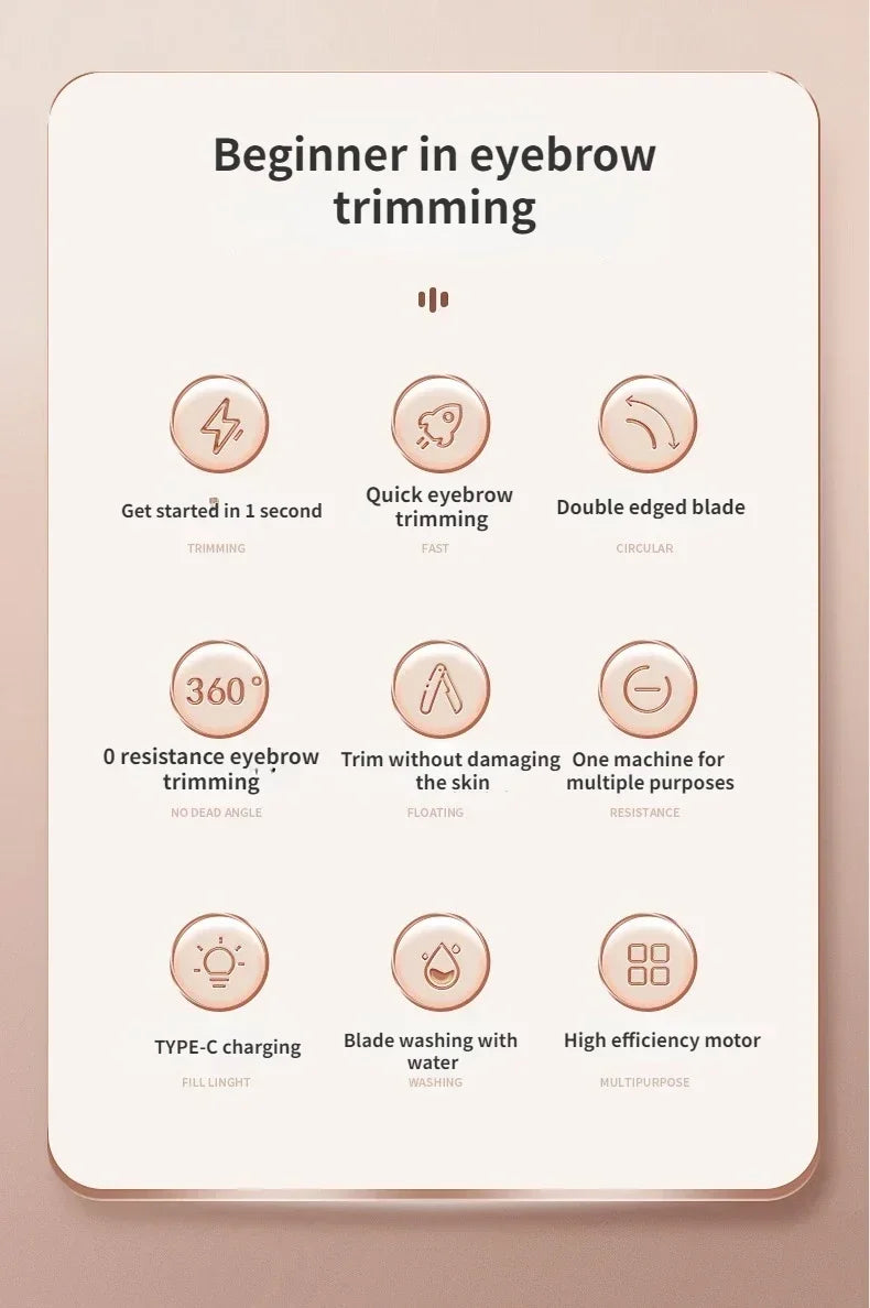 Electric Eyebrow Trimmer Automatic Womens Eye Brow Shaper Razor Face Hair Remover Women Eyebrow Shavers Pencil Pocketknife