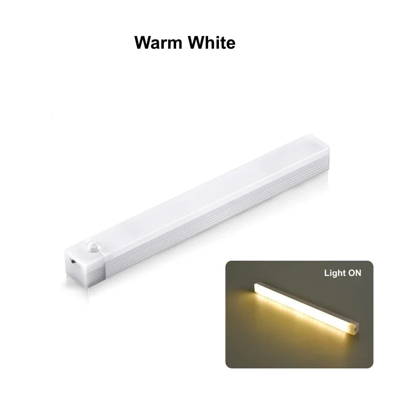 Rechargeable Motion Sensor LED Bar Light Induction Night Light Portable Cordless Magnetic Cabinet Lamp for Kitchen Bedside
