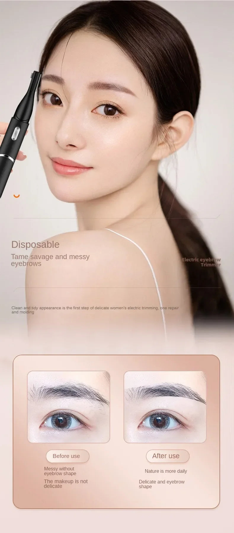 Electric Eyebrow Trimmer Automatic Womens Eye Brow Shaper Razor Face Hair Remover Women Eyebrow Shavers Pencil Pocketknife