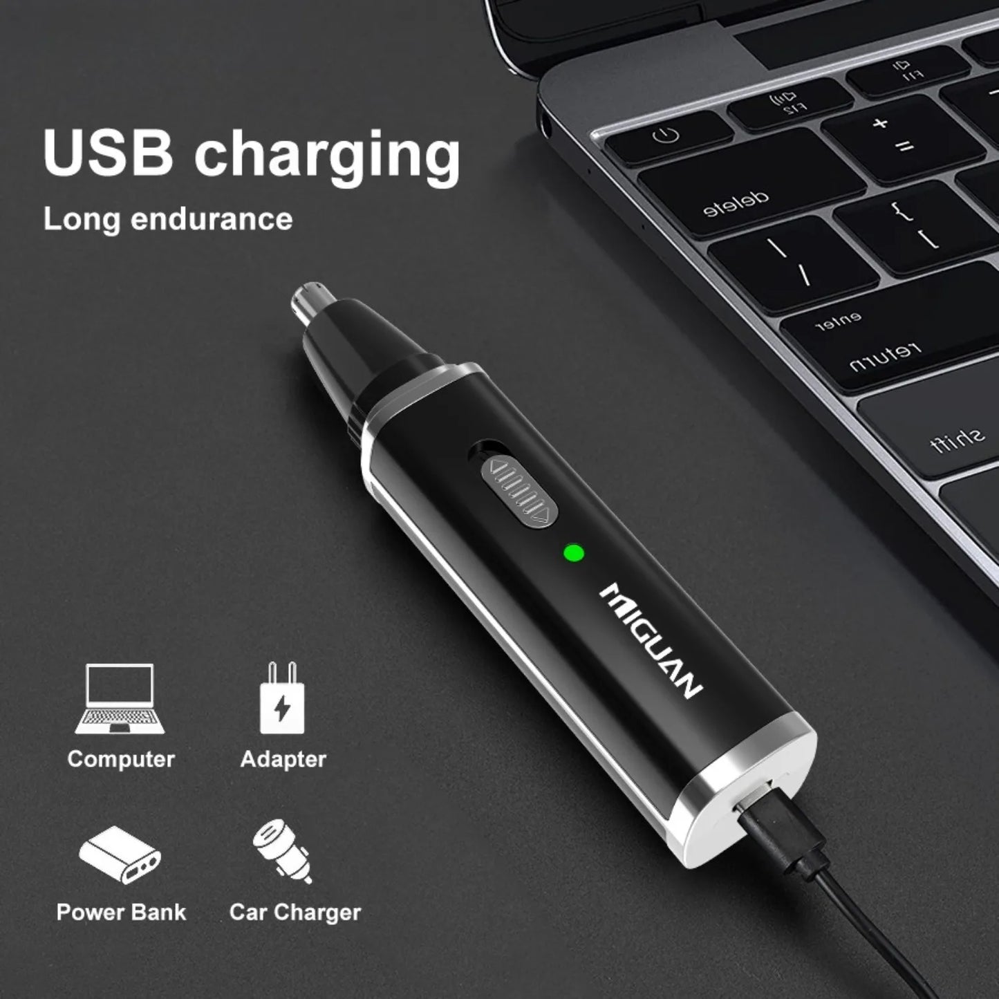 4-in-1 Rechargeable Trimmer: Trims nose/ear/eyebrow hair, no pulling/snagging, easy to clean – a thoughtful men’s gift