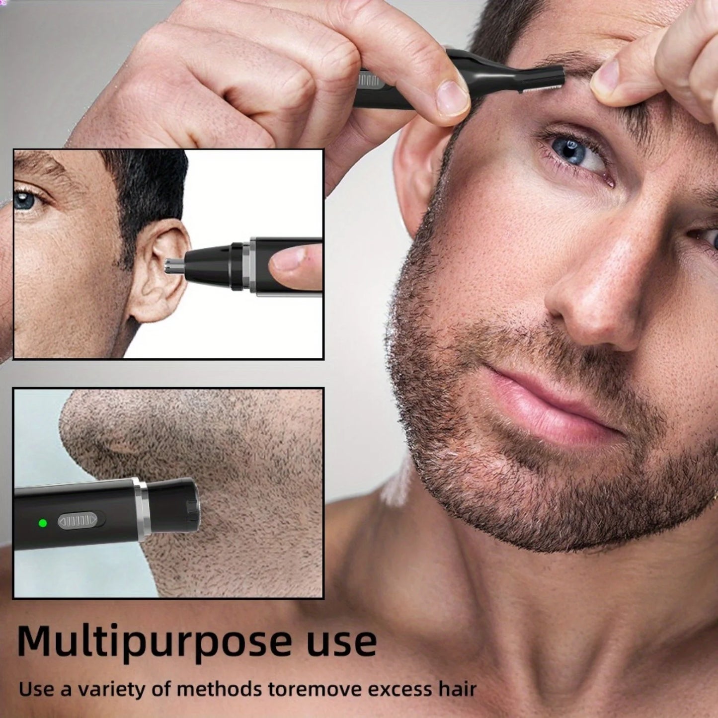 4-in-1 Rechargeable Trimmer: Trims nose/ear/eyebrow hair, no pulling/snagging, easy to clean – a thoughtful men’s gift