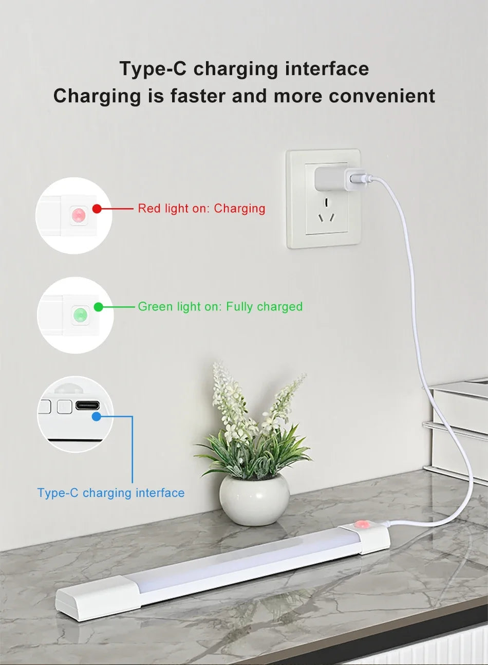 LED Motion Sensor Light – Wireless Rechargeable Night Light for Closets & Cabinets