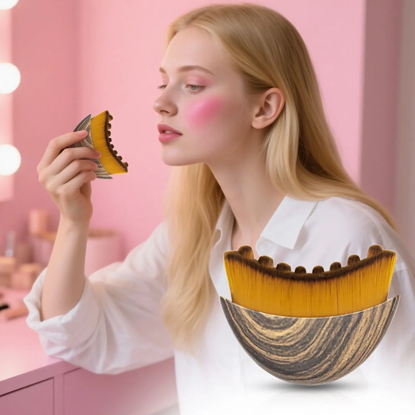 Portable Lymphatic Contour Face Brush Multi-function Chin Reduce Puffiness Lymphatic Drainage Face Brushs Facial Sculpting Tool